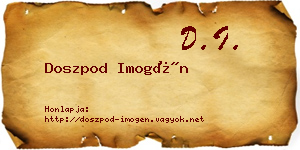 Doszpod Imogén névjegykártya